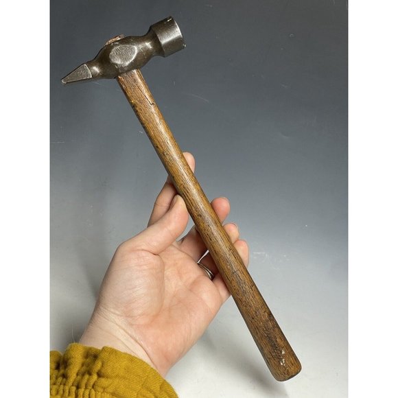 Antique 3.5" HEAD 11" Overall Jeweler Watch Makers Silversmith Hammer Chasing - Picture 7 of 13